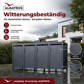 Albatros Mülltonnenbox 272 cm x 118,5 cm grau