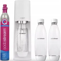 Sodastream Terra white +  2 PET-Flaschen 1 l + Zylinder