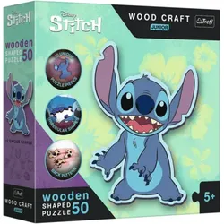 TREFL 20205 Holz Konturpuzzle Junior 50 Teile – Lilo & Stich