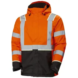 Warnschutz Winterjacke "UC-ME" Nachtleuchtend - XXL - orange/schwarz
