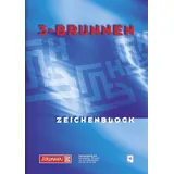 Brunnen 1047319 Zeichenblock 10 Blatt A3 blau