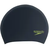 Speedo Junior Long Hair Cap, Unisex, Schwarz/Grün (Mehrfarbig), Einheitsgröße