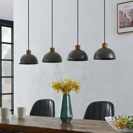 LINDBY Durbis 4-flg. 116 cm Holz grau