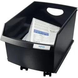 HAN Papier Container LOGO Drive 25l, schwarz, ohne Rollen u. Deckel