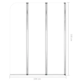 vidaXL Duschabtrennungen 2 Stk. 104x130 cm Hartglas Transparent