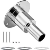 Vevor Durch Rumpf Auspuff Hautanpassung (24 mm), Schiffsauspuff Rohrauspuff gerades Auspuff-Set mit Schrauben & Muttern & Dichtung für Dieselheizungen Standheizungen, Edelstahl 316 Silber