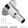 Vevor Durch Rumpf Auspuff Hautanpassung (24 mm), Schiffsauspuff Rohrauspuff gerades Auspuff-Set mit Schrauben & Muttern & Dichtung für Dieselheizungen Standheizungen, Edelstahl 316 Silber