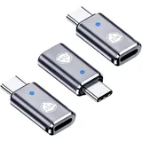 USB C auf Lig-htn-ing Adapter, 35W PD Anschluss, 3-teiliges Set, kompatibel mit Phone 15 Serie und anderen C-Typ Geräten, Schnellladung, graues Design. Unterstützt keine Kopfhörer- und OTG-Funktionen
