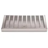 bietal® Theken Tropfschale Tropfblech Tropfkasten Edelstahl - 24x15x2cm - 2-teilig