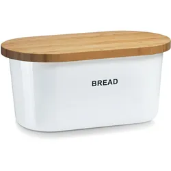 Zeller, Brotkasten, Melamin/Bambus, weiß