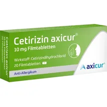 axicur Cetirizin axicur 10 mg Filmtabletten
