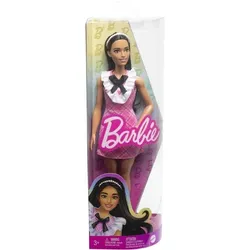 Barbie - Barbie Fashionistas-Puppe mit schwarzem Haar und Karokleid