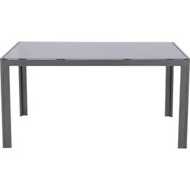 Trendline Glastisch New York Gartentisch 150 x 96 x 74 cm Anthrazit