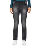 TIMEZONE Damen Jeans TahilaTZ Womenshape Slim Fit Faded Schwarz Hoher Bund Reißverschluss W 32 L 30