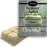 WonderWax Duftwachs Wax Melts für Duftlampe, 6 Würfel Duftmelt Wachsmelt Sojawachs Duftwachswürfel für Raumdüfte, Wachs mit Duftöl Indoor Melts Duftwachs für Aromalampe Grüner Apfel