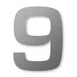 Hausnummer Edelstahl (16 cm) – 9