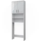 Vicco Irma Waschmaschinenschrank 64 x 190,5 cm Weiß Hochglanz