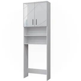 Vicco Irma Waschmaschinenschrank 64 x 190,5 cm Weiß Hochglanz