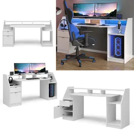 Vicco Joel Groß Gaming Desk weiß