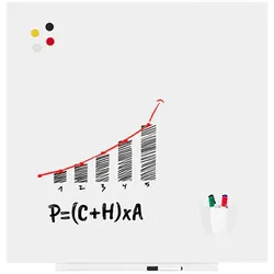 ROCADA 6425R Skinwhiteboard Rahmenlos lackierte Oberfl. 100x100cm, weiß