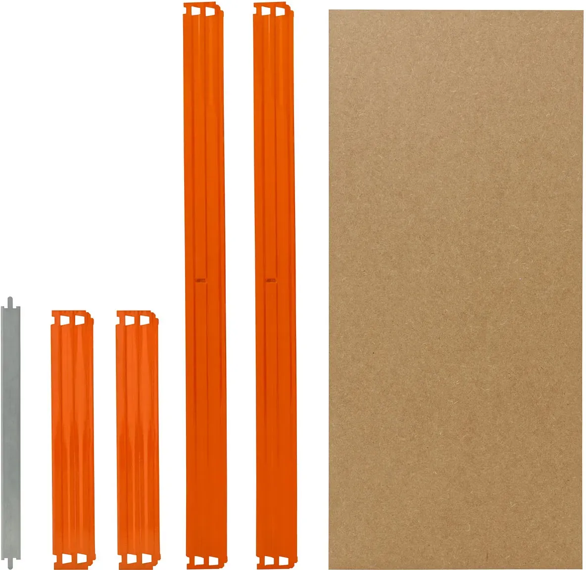 shelfplaza PRO 23x60 cm Fachboden-Set in blau-orange für PRO Schwerlastregale