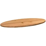 vidaXL Tischplatte Hellbraun 200x100x4 cm Massivholz Eiche Oval