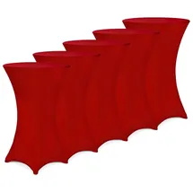 DEUBA Stehtischhusse Rot Ø 70-75 cm 5er Set