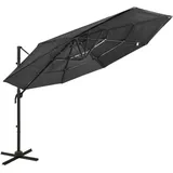 Torana - Vidaxl Sonnenschirm Mit Aluminium-mast 4-lagig Anthrazit 3x3 M