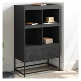 vidaXL Highboard Schwarz 68x39x111,5 cm Stahl