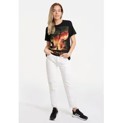 T-Shirt LOGOSHIRT "Hobbit - Battle Of The Five Armies", Damen, Gr. L, schwarz, 100% Baumwolle, bedruckt, casual, normal, Rundhals, Kurzarm, Shirts, mit lizenziertem Print