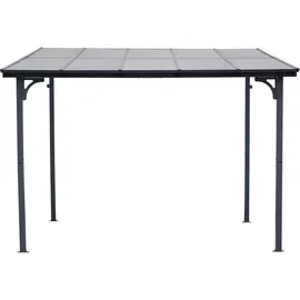 habitat garten Anbaupergola 3 x 3 m Dunkelgrau