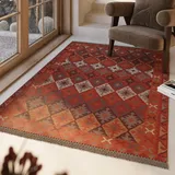 Green Looop »Pierre« rechteckig 5 mm Höhe Fransen, Kelim, handgewebt, Natur, Wohnzimmer, Schlafzimmer, Ethno