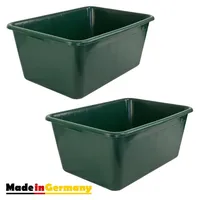 Petigi - 2x Wildwanne Futterwanne Mörtelwanne Kunststoffwanne Wassertrog Wasserbehälter