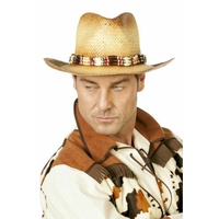 Wilbers Cowboy-Kostüm Wilbers Luxus Strohhut – Western Cowboyhut - Generique in Beige beige