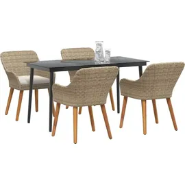 vidaXL Garten Essgruppe 5-tlg. Beige