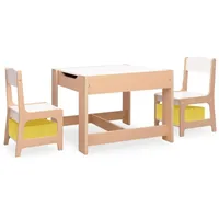 vidaXL Kindertisch mit 2 Stühlen MDF