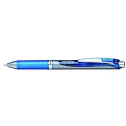 Pentel EnerGel BL80-CX Gelschreiber blau/silber, Schreibfarbe: blau, 1 St.