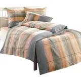 Dyckhoff Kissenbezug Weichfrottier grau-apricot Größe 80x80 cm