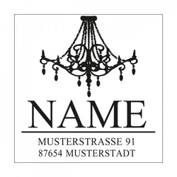Monogrammstempel - Eleganter Kronleuchter - Trodat 4924