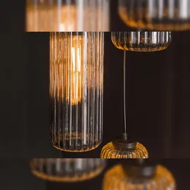 KAWOLA Hängeleuchte CARTOLA Hängelampe 5-flammig Glas schwarz