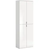 xonox.home Projekt X Garderobenschrank 61 x 193 x 34 cm weiß Hochglanz