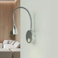 Licht-Erlebnisse LED Wandleuchte Schwanenhals, Schalter 4400K 160lm flexibel Leseleuchte