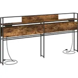vidaXL Stauraum-Kopfteil mit Regal Räuchereiche 180 cm Holzwerkstoff
