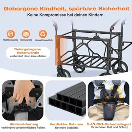 Sekey Bollerwagen faltbar grau
