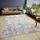 HANSE HOME Teppich HANSE HOME "Style", grau (grau,beige), B:67cm H:13mm L:120cm, Polyester, Teppiche, Teppich, Vintage, Kurzflor, Orient Optik, pflegeleicht, robust, glänzend