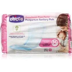 Chicco Postpartum Sanitary Pads 100% Pure Organic Cotton Wöchnerinnen-Vorlagen 10 St.