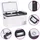 vidaXL Kühlbox mit Griff und Adapter Schwarz und Weiß 18 L PP & PE