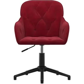 vidaXL Esszimmerstühle 2 Stk. Drehbar Weinrot Samt