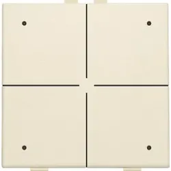 Niko Züblin 100-52204 Vierfach Taster mit LEDs und Komfort Sensoren für Niko Home Control, cream 10052204