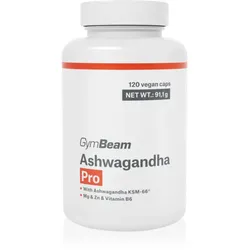 GymBeam Ashwagandha Pro Kapseln zur Förderung der physischen und mentalen Gesundheit 120 KAP